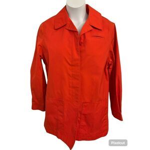 Vintage 80s London Fog Classic Rain Jacket. Size 16. Pinkish Orange Color